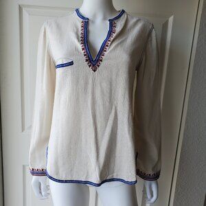 Isabel Marant Etoile Silk Long Sleeve Tunic Top Size 40